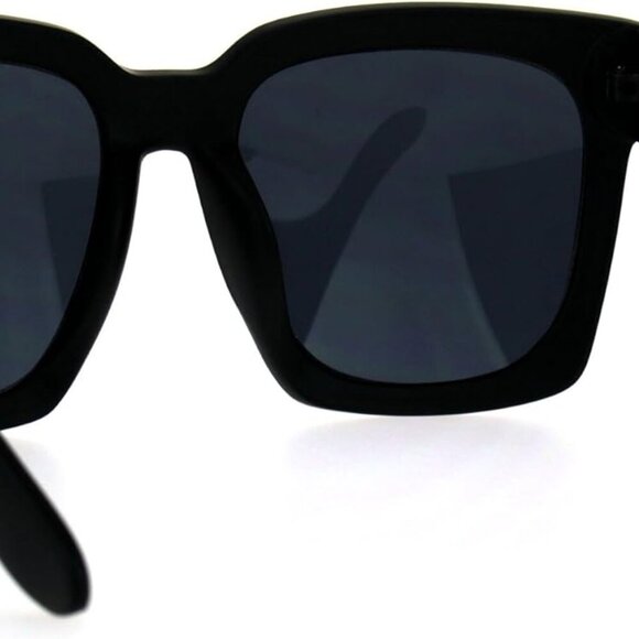 Oversized Square Sunglasses Womens UV 400 Protection Modern Hipster Shades - Picture 3 of 4